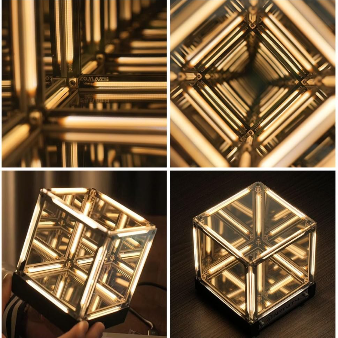 InfinityCube™ — Cubo LED con Efecto Infinito