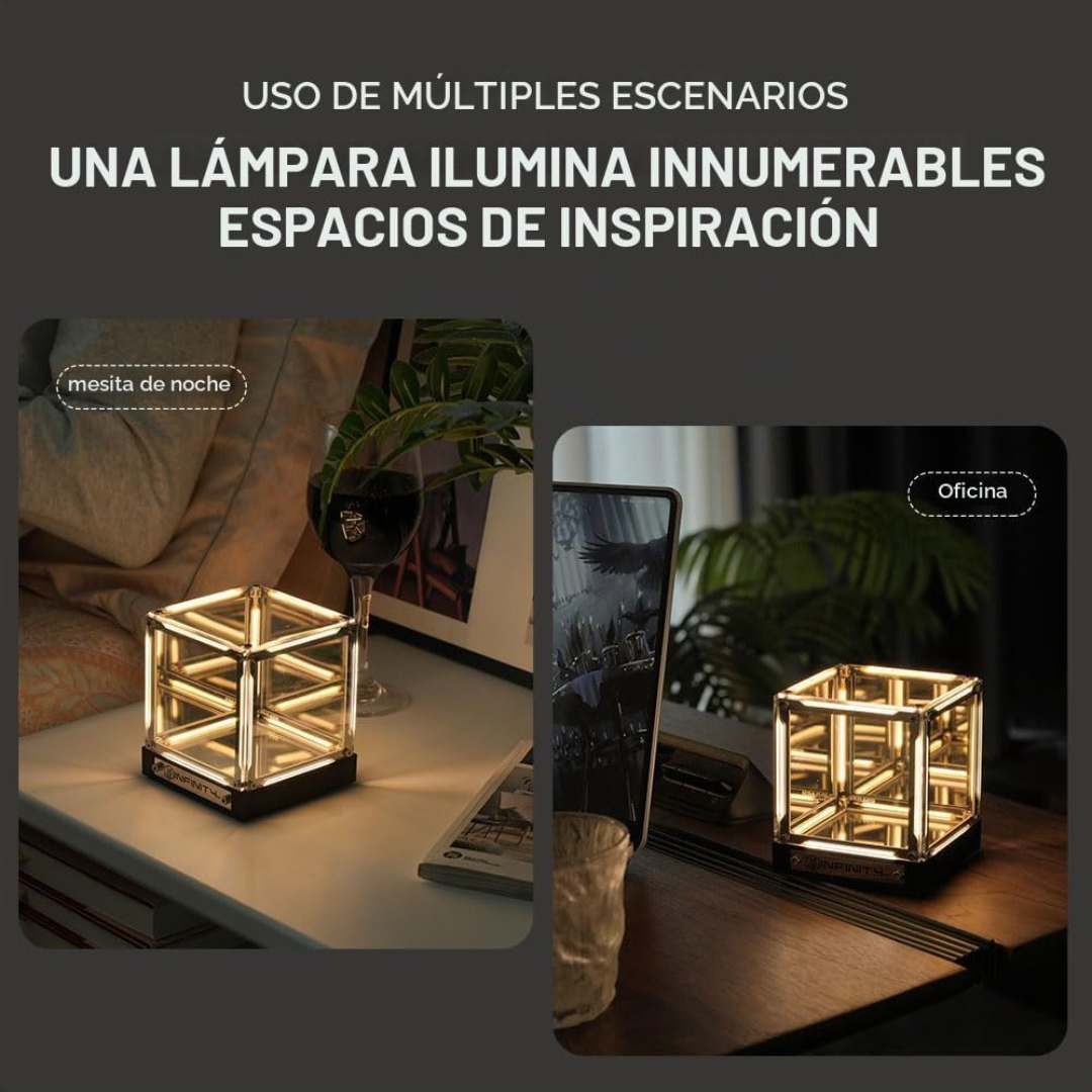 InfinityCube™ — Cubo LED con Efecto Infinito