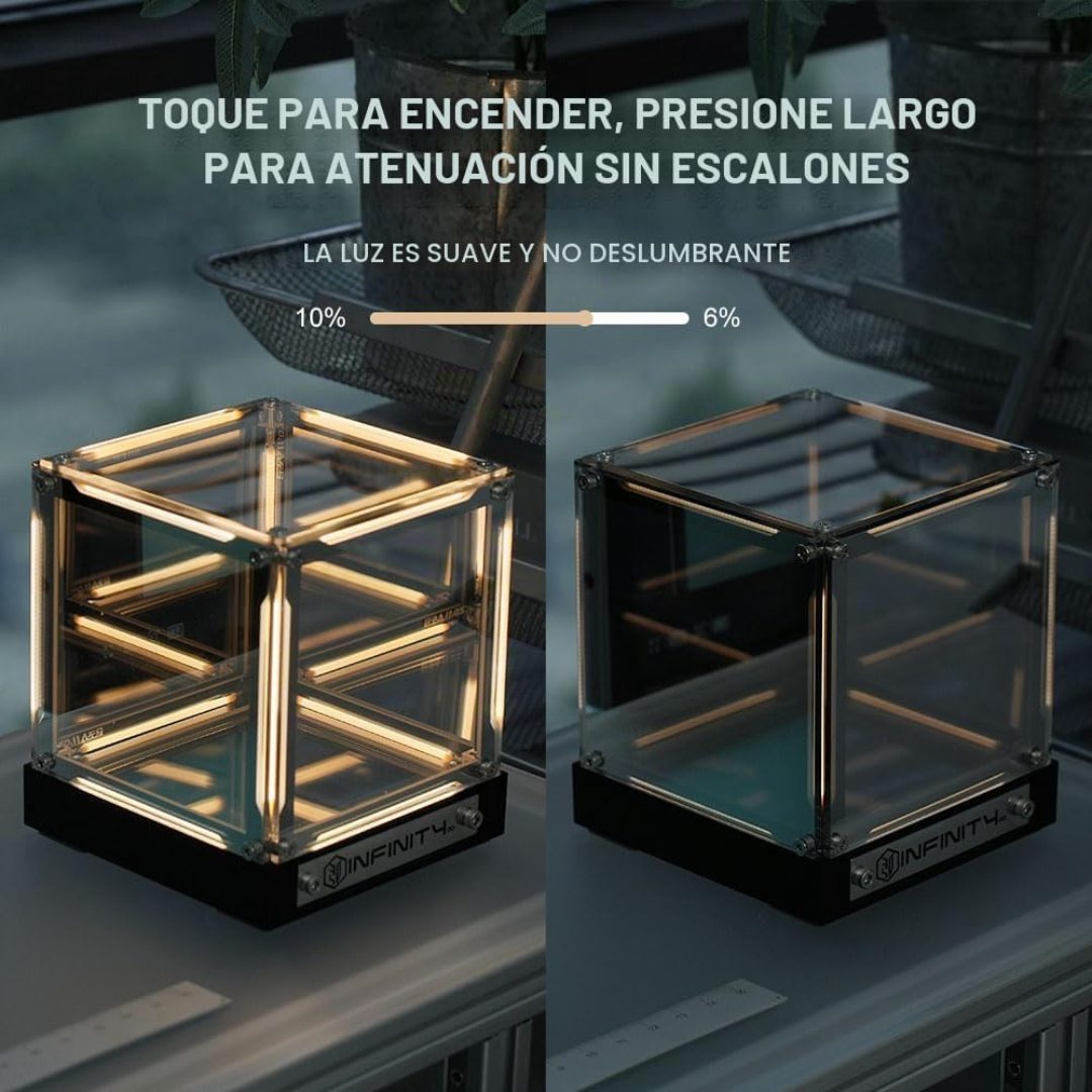 InfinityCube™ — Cubo LED con Efecto Infinito